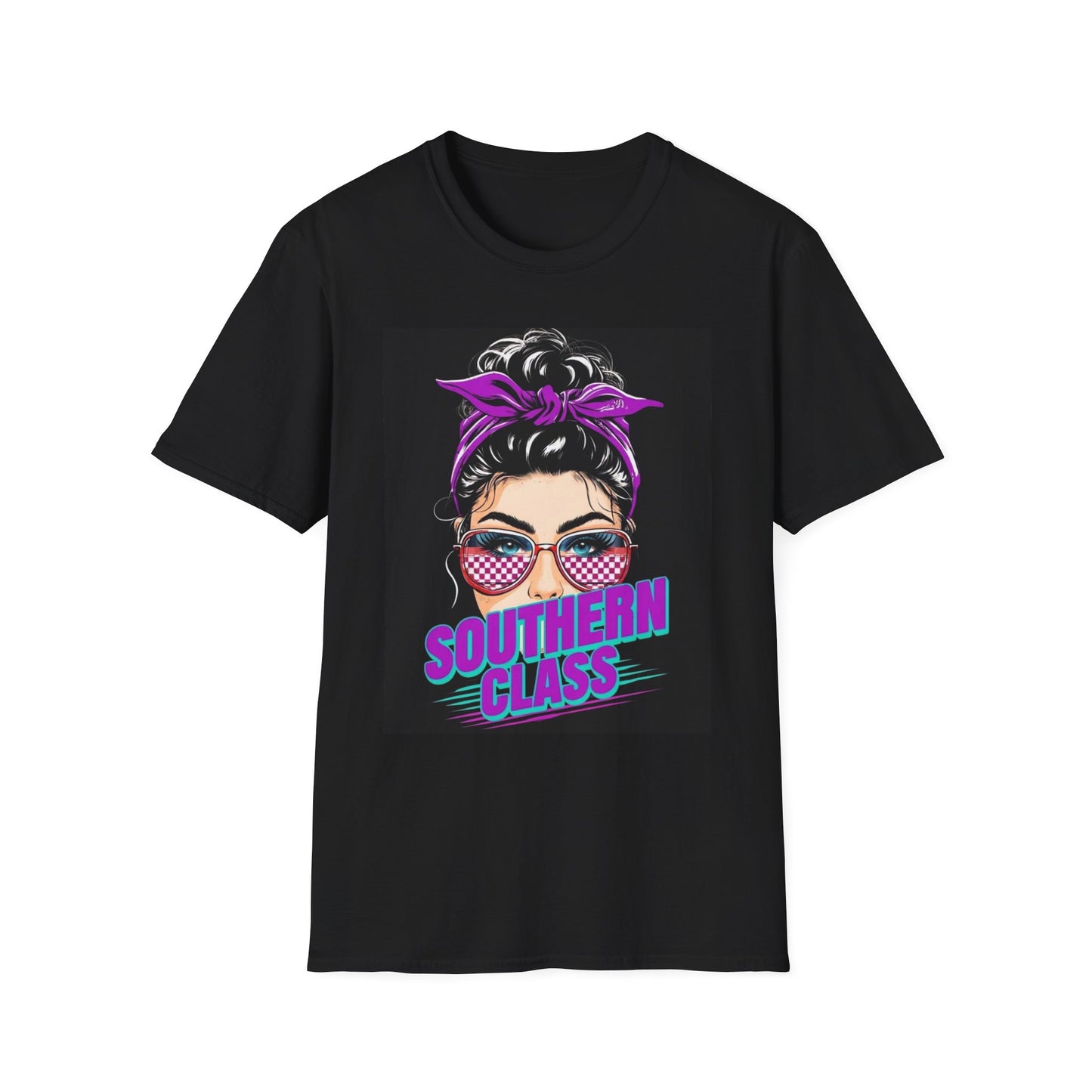 Southern Class Unisex Softstyle T-Shirt, Retro Graphic Tee, Gift for Her, Southern Style Apparel, Casual Chic Shirt, Summer Fashion