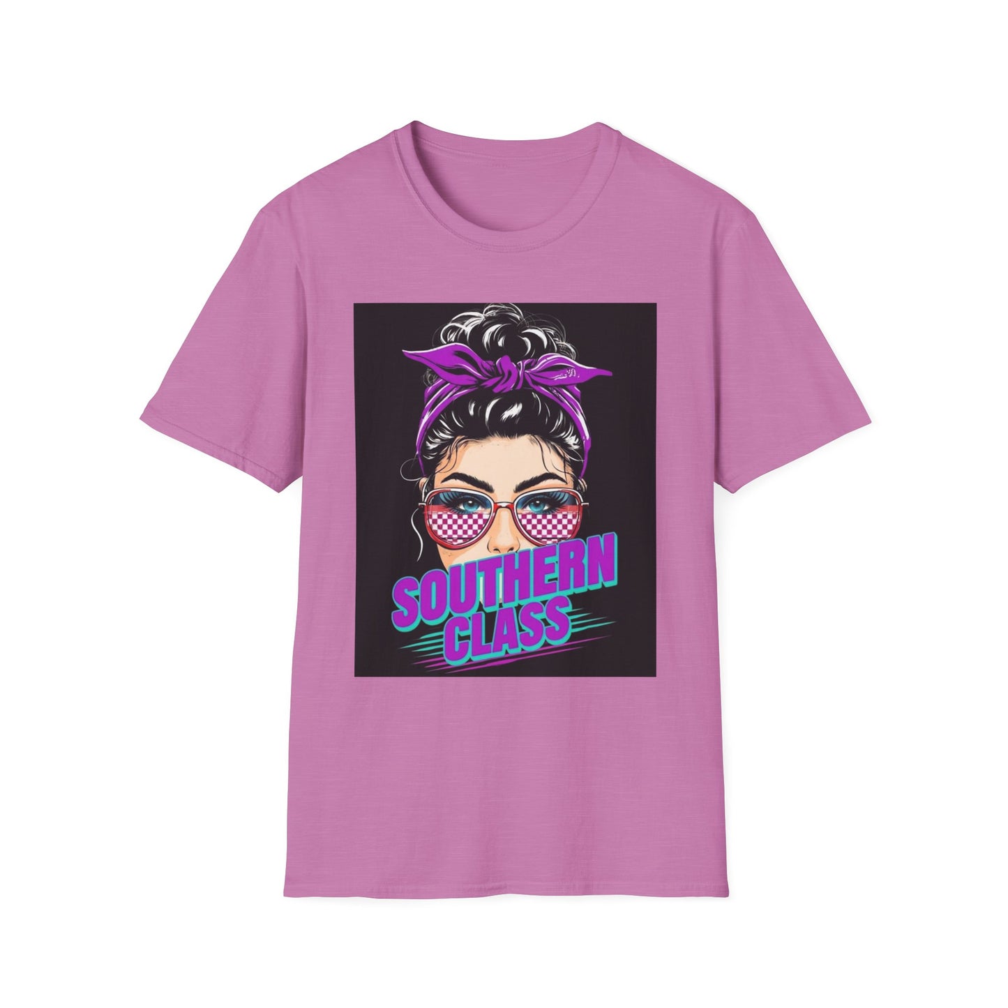 Southern Class Unisex Softstyle T-Shirt, Retro Graphic Tee, Gift for Her, Southern Style Apparel, Casual Chic Shirt, Summer Fashion