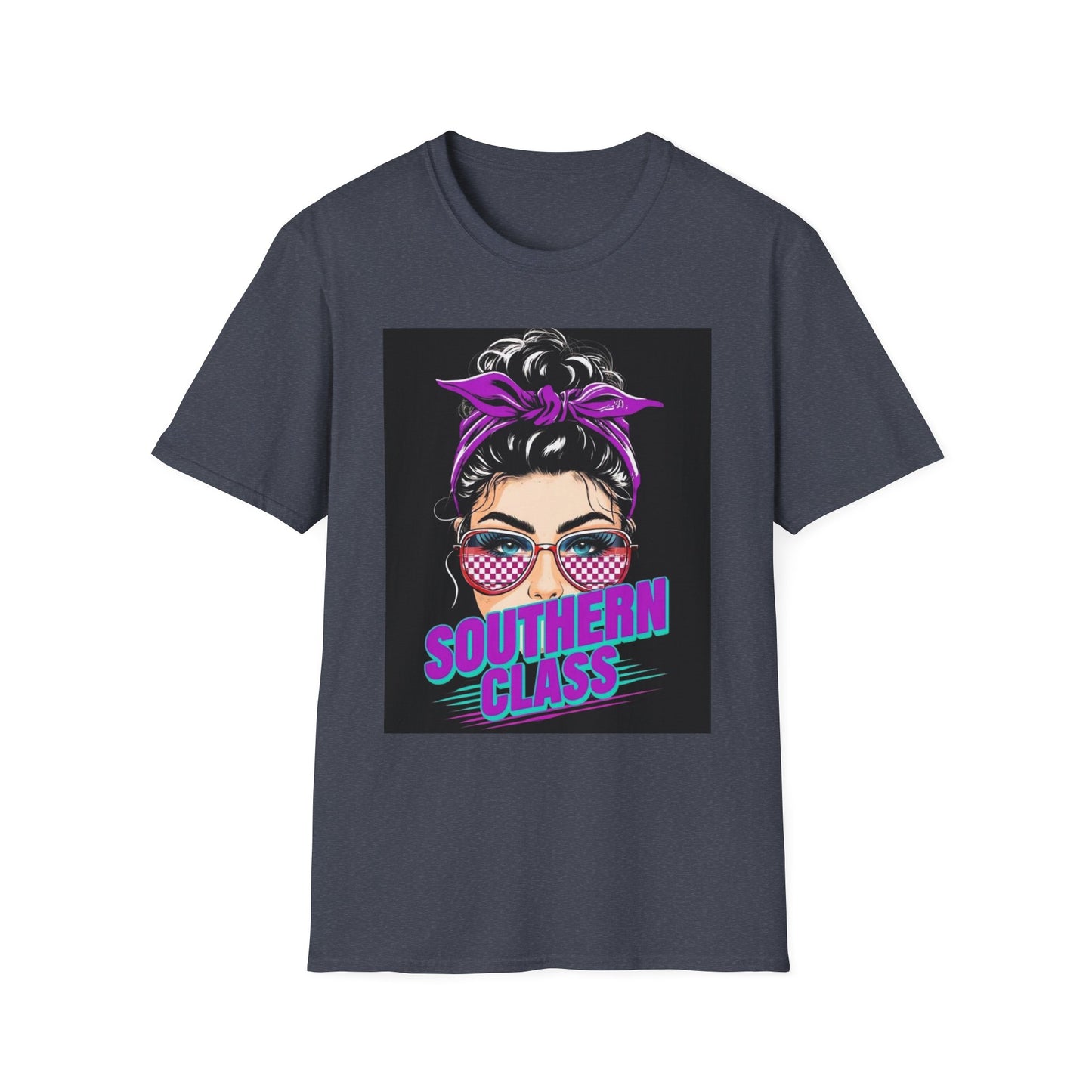 Southern Class Unisex Softstyle T-Shirt, Retro Graphic Tee, Gift for Her, Southern Style Apparel, Casual Chic Shirt, Summer Fashion