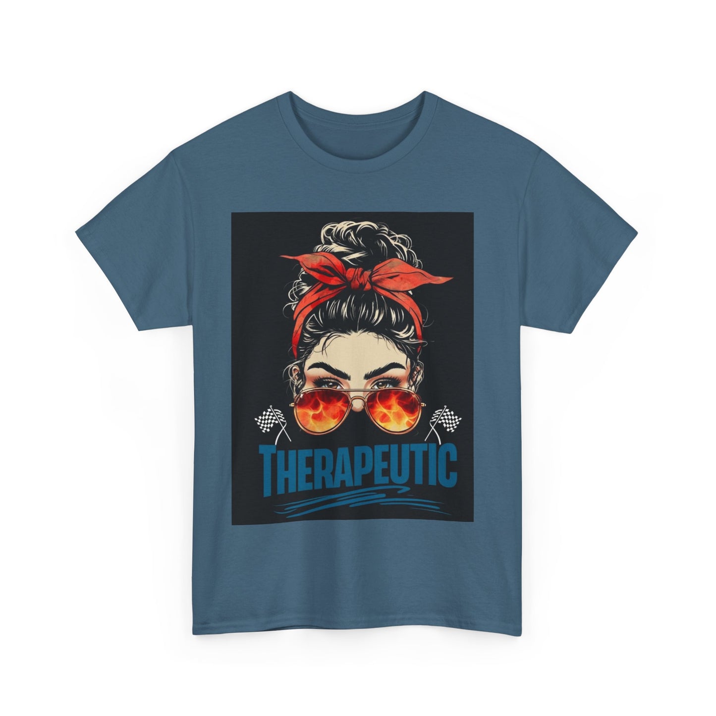 Therapeutic Unisex Heavy Cotton Tee - Relaxation Vibe T-Shirt for Stress Relief