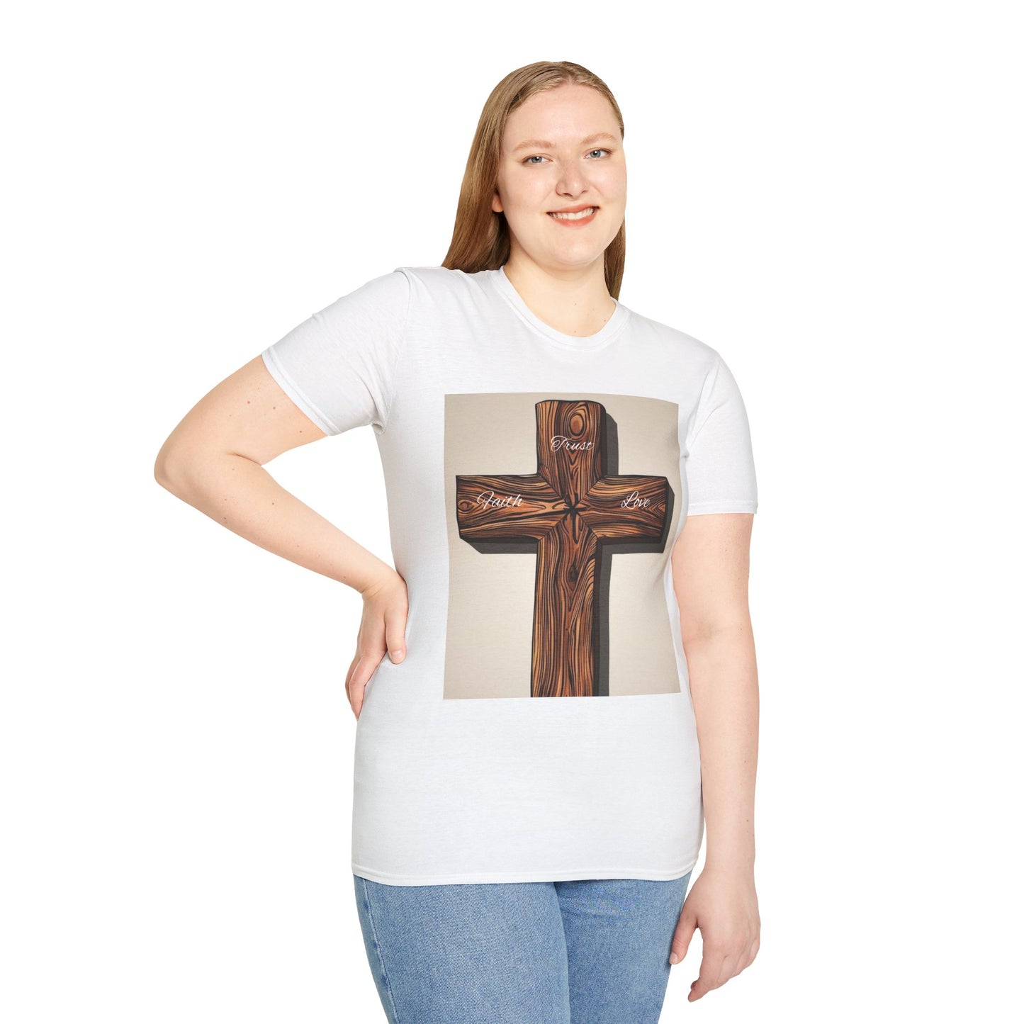 Rustic Wooden Cross Unisex T-Shirt - Faith & Love Apparel